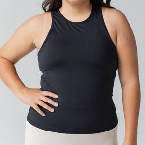 Savvi Black Ribbed Tank Top